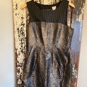 EUC snake print H &M cocktail dress. Size 12.